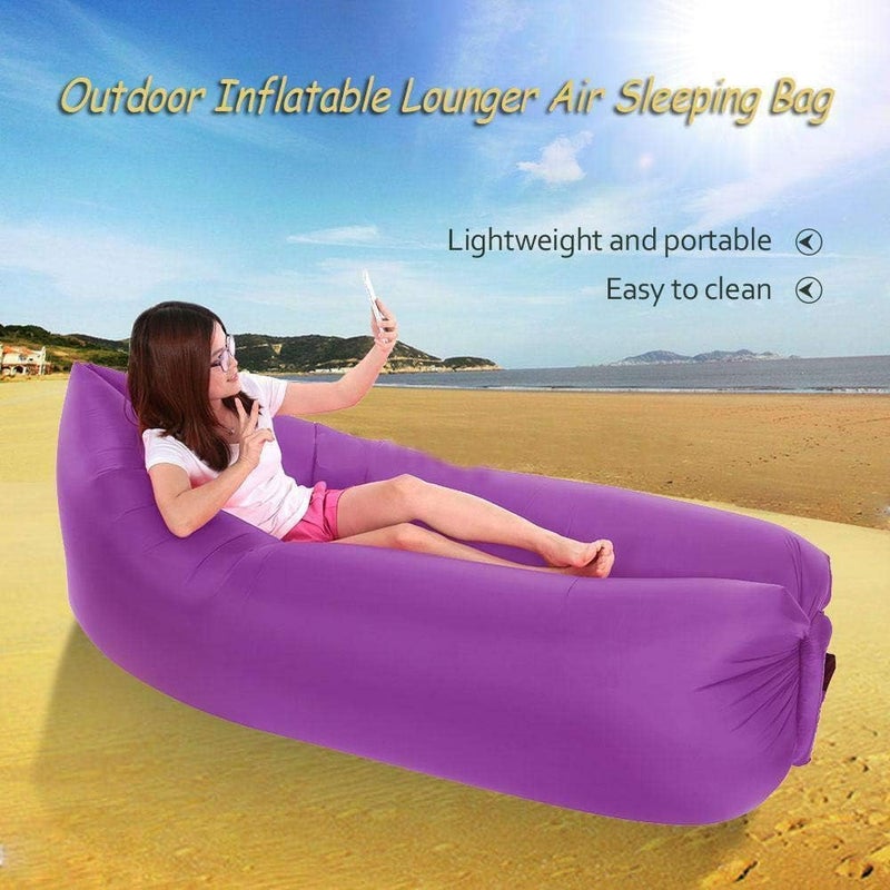 Portable Inflatable Air Bed Sofa Outdoor Beach Camping Sleeping Lazy Bag - Image 2